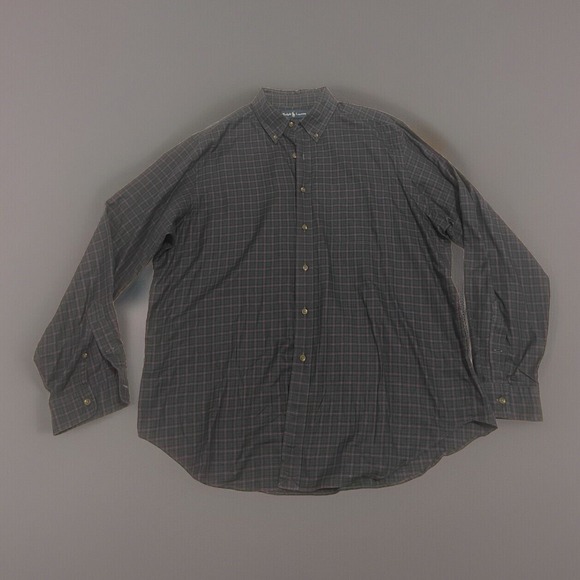 Ralph Lauren Other - Ralph Lauren‎ Mens XL Plaid Button Down Shirt Green Navy Red Long Sleeve Cotton